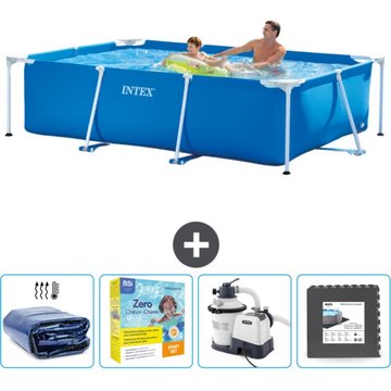 Piscine Cadre Rectangulaire Intex - 260 x 160 x 65 cm - Bleue - Inclus Accessoire CB68