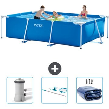 Piscine Cadre Rectangulaire Intex Piscine - 300 x 200 x 75 cm - Bleue - Accessoires Inclus CB81