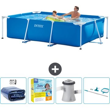 Piscine Cadre Rectangulaire Intex Piscine - 260 x 160 x 65 cm - Bleue - Accessoires Inclus CB14