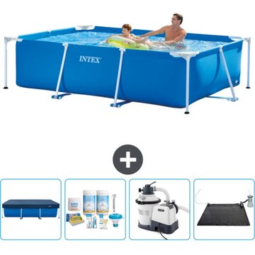 Piscine Cadre Rectangulaire Intex - 260 x 160 x 65 cm - Bleue - Inclus Accessoire CB62