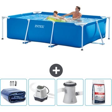 Piscine Cadre Rectangulaire Intex Piscine - 260 x 160 x 65 cm - Bleue - Accessoire Inclus CB54