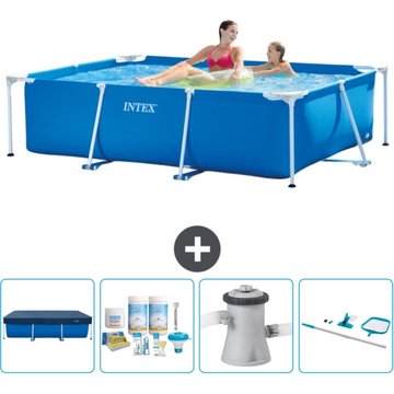 Piscine Cadre Rectangulaire Intex - 220 x 150 x 60 cm - Bleue - Accessoires Inclus CB7 - Intex Piscine