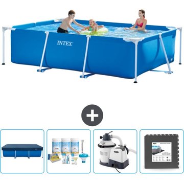 Piscine cadre rectangulaire Intex - 300 x 200 x 75 cm - bleue - inclut accessoire CB61