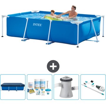 Piscine Cadre Rectangulaire Intex Piscine - 260 x 160 x 65 cm - Bleue - Inclus Accessoire CB5