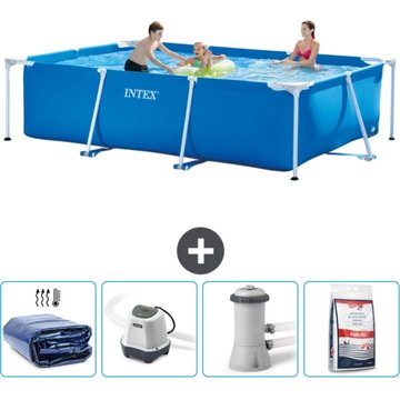 Piscine Cadre Rectangulaire Intex - 300 x 200 x 75 cm - Bleue - Accessoires Inclus - Intex Piscine