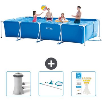 Piscine Cadre Rectangulaire Intex - 450 x 220 x 84 cm - Bleue - Accessoire Inclus CB82 - Intex Piscine