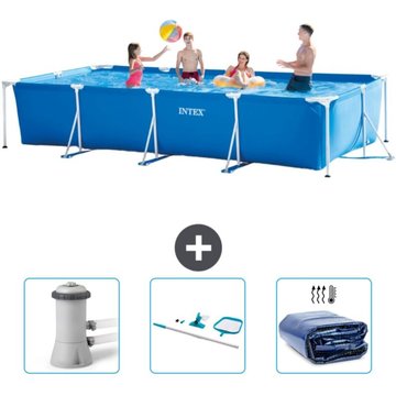 Piscine Cadre Rectangulaire Intex - 450 x 220 x 84 cm - Bleue - Accessoires Inclus CB81 - Intex Piscine