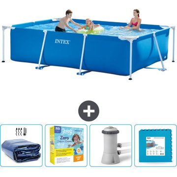 Piscine Cadre Rectangulaire Intex - 300 x 200 x 75 cm - Bleue - Avec Accessoire CB9
