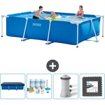 Piscine Cadre Rectangulaire Intex - 300 x 200 x 75 cm - Bleue - Accessoires Inclus CB3