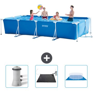 Piscine Cadre Rectangulaire Intex - 450 x 220 x 84 cm - Bleue - Incluant Accessoires CB79