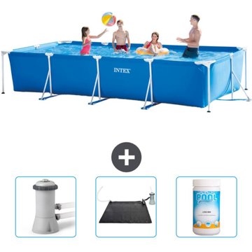 Piscine Cadre Rectangulaire Intex - 450 x 220 x 84 cm - Bleue - Incluant Accessoire CB80