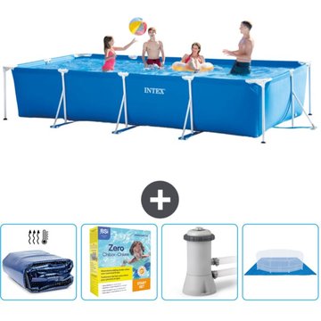Piscine Cadre Rectangulaire Intex - 450 x 220 x 84 cm - Bleue - Inclus Accessoires CB8