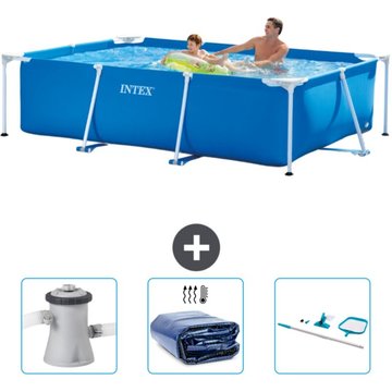 Piscine Cadre Rectangulaire Intex Piscine - 260 x 160 x 65 cm - Bleue - Accessoire Inclus CB78