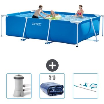 Piscine Cadre Rectangulaire Intex Piscine - 300 x 200 x 75 cm - Bleue - Accessoire Inclus CB78