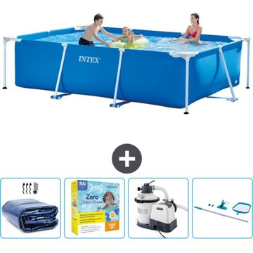 Piscine Cadre Rectangulaire Intex Piscine - 300 x 200 x 75 cm - Bleue - Accessoire Inclus CB72
