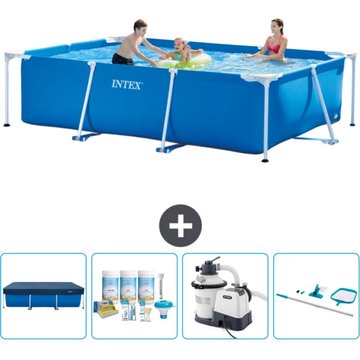 Piscine Cadre Rectangulaire Intex - 300 x 200 x 75 cm - Bleue - Inclus Accessoire CB65 - Intex Piscine