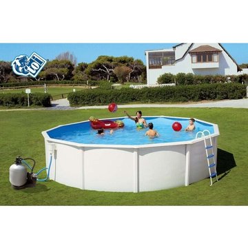 TOI - Kit piscine hors-sol acier Canaries circulaire ronde 4.60m x 1.20m laqué blanc