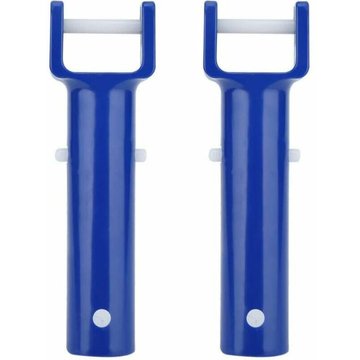 Piscine Clip Clip 2 Pcs Bleu Piscine V Forme Clip Brosse Tête Poignée Remplacement Piscine Accessoires Durable