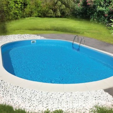 Piscine creusée ovale avec filtre à sable 490x300x150 cm Kit de base SAN MARCO