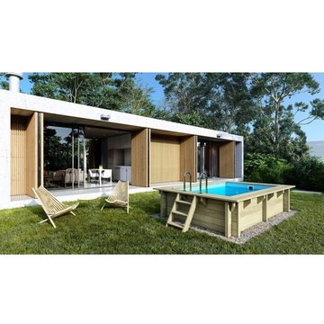 Piscine de jardin en bois - 3,20x2,20 x H.0,70m - avec filtration ALTANKA