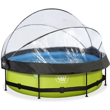 Piscine couverte EXIT TOYS Lime ø300x76cm avec pompe filtrante - vert