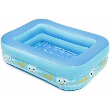 Piscine gonflable 2 couches rectangulaire 120 x 95 x 36 cm bleu