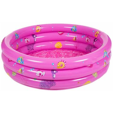 Piscine gonflable 3 couches ronde 100 x 30 cm rose