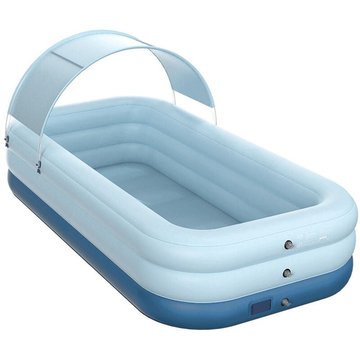 Happyshopping - Pare-soleil et protection solaire sans fil automatique pour piscine gonflable,bleu foncé 2.6m - bleufoncé2.6m