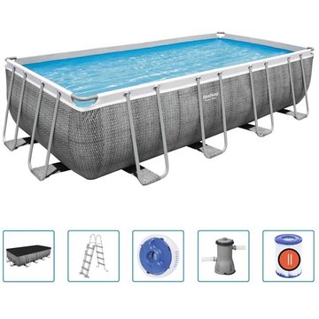 Bestway - Piscine Power Steel Frame Pool Set 4,88 x 2,44 x 1,22 m