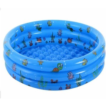 Piscine Gonflable TUMALAGIA Enfant Pataugeoire Ronde Ocean Life Épaissie Piscine Gonflable Familiale pour Le Jardin pour Enfants Adultes Familles 3 boudins