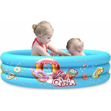 Piscine gonflable TUMALAGIA pour enfant : Piscine d'eau pour enfants en matériau plastique idéal pour les bébés et les enfants en bas âge. Dimensions : 110 x 30