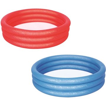 Bestway - piscine pataugeoire gonflable ronde 3 boudins 102 x 25 cm, 3 couleurs assorties