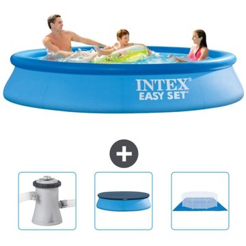 Intex Piscine Gonflable Ronde Easy Set 305 x 61 cm - Bleue - Inclus Accessoire CB76