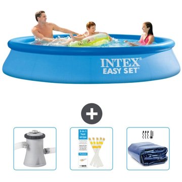 Piscine Gonflable Ronde Easy Set Intex 305 x 61 cm - Bleue - Inclut Accessoire CB74