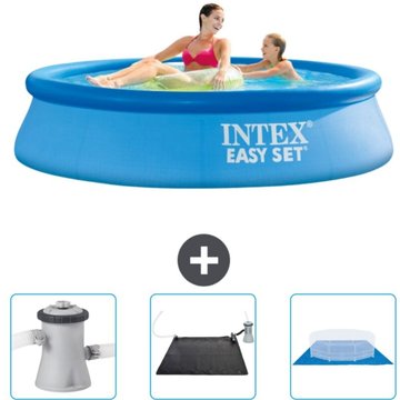 Piscine Gonflable Ronde Easy Set Intex 244 x 61 cm - Bleue - Incluse Accessoire CB79
