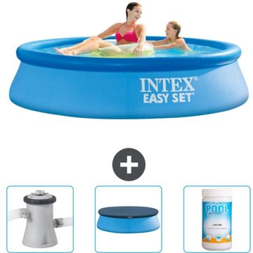 Piscine Gonflable Ronde Easy Set Intex 244 x 61 cm - Bleue - Inclus Accessoire CB75