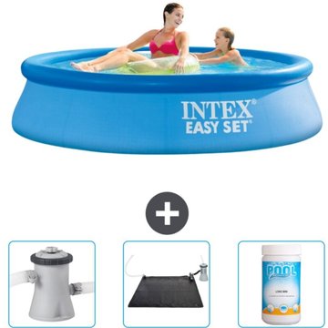 Piscine Gonflable Ronde Easy Set Intex 244 x 61 cm - Bleue - Incluant Accessoire CB80