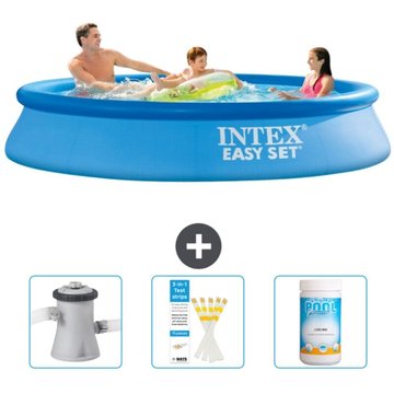 Piscine Gonflable Ronde Easy Set Intex - 305 x 61 cm - Bleue - Accessoire Inclus CB73