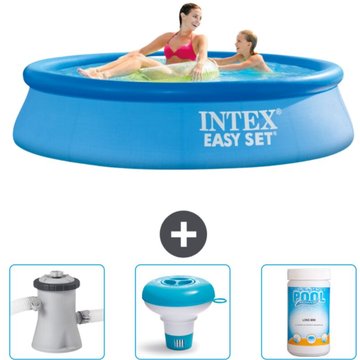 Piscine Gonflable Ronde Easy Set Intex 244 x 61 cm - Bleue - Inclut Accessoire CB77
