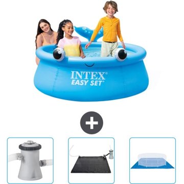 Piscine Gonflable Ronde Intex Easy Set - 183 x 51 cm - Bleue - Baleine Incluse Accessoire CB79