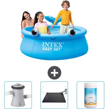 Piscine Gonflable Ronde Intex Easy Set - 183 x 51 cm - Bleue - Baleine Incluse Accessoire CB80