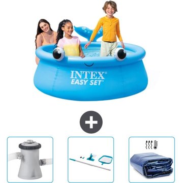 Piscine Gonflable Ronde Intex Easy Set - 183 x 51 cm - Bleue - Baleine Incluse Accessoire CB81