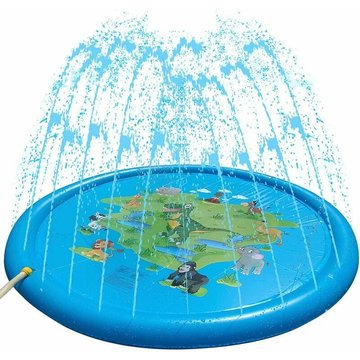 Monly - Piscine gonflable Splash Pad gonflable 170 cm, Splash Water Pad Outdoor Pataugeoire, Splash Play Mat Water Toys pour enfants, tout-petits,