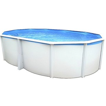 Piscine hors-sol acier TOI Ibiza compact ovale 550x366x132 cm filtre à sable 3,6 m³/h