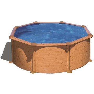 Piscine hors sol aspect bois Alto Diam 3.00m h 1.20m - skimmer motorisé GRE Piscines