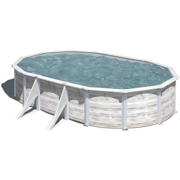 Piscine hors sol ovale SAN MARCO Corsica de 610 cm avec kit d'été réfléchissant