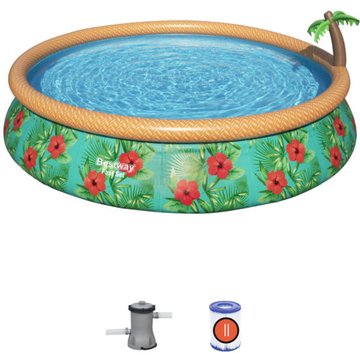 Piscine autoportante Fast Set™ ronde 457 x 122 cm avec filtre à cartouche - Bestway