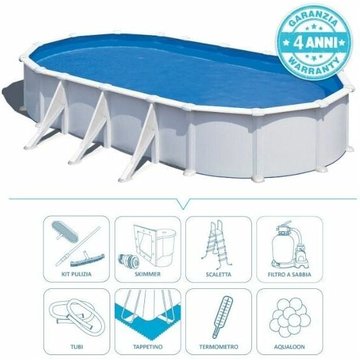 Piscine hors sol Ibiza SAN MARCO 730x375x132 cm kit piscine or