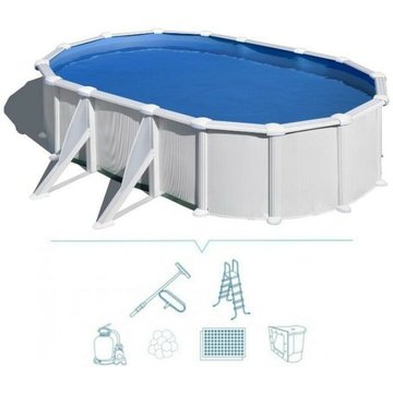 Piscine hors sol Atlantide SAN MARCO en acier 610x375x120 cm Kit piscine Titanium