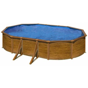 Piscine hors-sol ovale SAN MARCO Galapagos 500x300 cm Kit d'été réfléchi